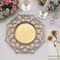 Gold 6 Round 13" Floral Cutout Design Acrylic Charger Plates Party Decorations